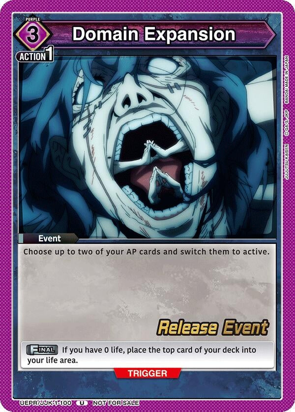 Image for Domain Expansion (100) (UEPR/JJK-1-100) (UE03BT: Jujutsu Kaisen Release Event Cards) (UE03BT_RE) - Union Arena