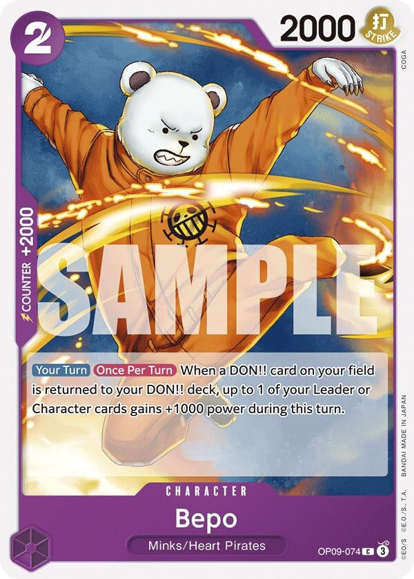 Image for Bepo (OP09-074) (Emperors in the New World) (OP09) - One Piece Card Game