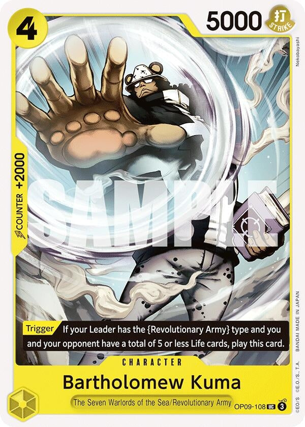 Image for Bartholomew Kuma (OP09-108) (Emperors in the New World) (OP09) - One Piece Card Game