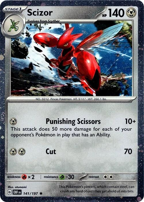 Image for Scizor - 141/197 (Cosmos Holo) (141/197) (Miscellaneous Cards & Products) (MCAP) - Pokemon