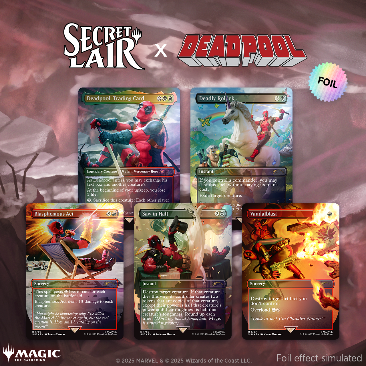 Magic The Gathering | Secret Lair x Marvel: Deadpool: April Pool's Day! | Rainbow Foil - PokeBox USA
