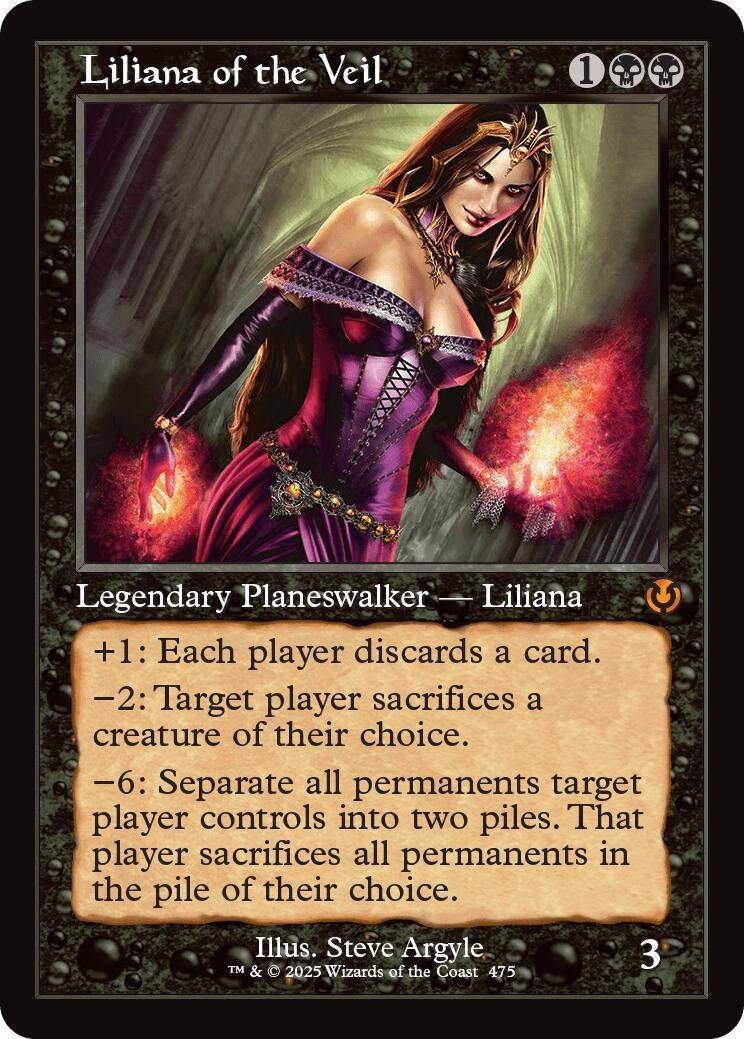 Liliana of the Veil (Retro Frame) (475) (Innistrad Remastered)