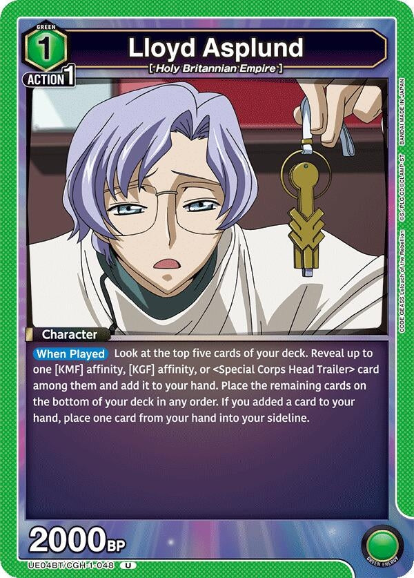 Image for Lloyd Asplund (UE04BT/CGH-1-048) (UE04BT: CODE GEASS: Lelouch of the Rebellion) (UE04BT) - Union Arena
