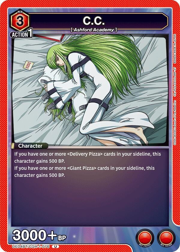 Image for C.C. (076) (UE04BT/CGH-1-076) (UE04BT: CODE GEASS: Lelouch of the Rebellion) (UE04BT) - Union Arena