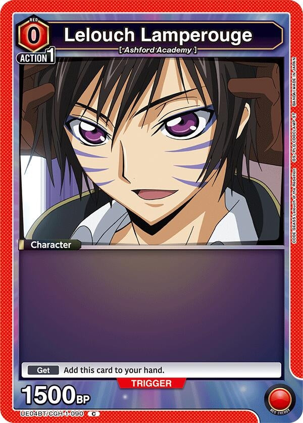 Image for Lelouch Lamperouge (090) (Box Topper Foil) (UE04BT/CGH-1-090) (UE04BT: CODE GEASS: Lelouch of the Rebellion) (UE04BT) - Union Arena