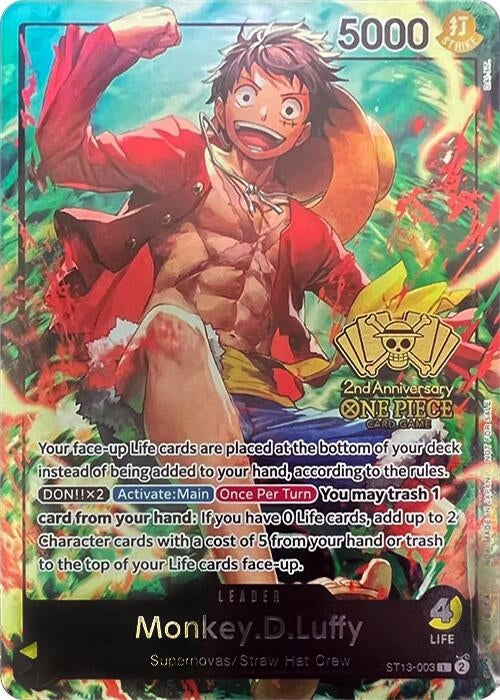 Image for Monkey.D.Luffy (2nd Anniversary Tournament) (ST13-003) (One Piece Promotion Cards) (OP-PR) - One Piece Card Game