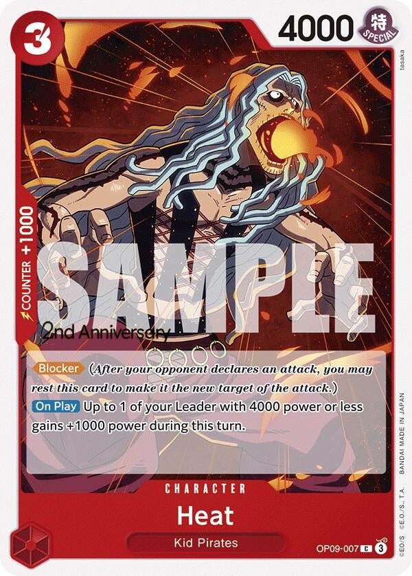Image for Heat (OP09-007) (Emperors in the New World: 2nd Anniversary Tournament Cards) (OP09 ANN) - One Piece Card Game