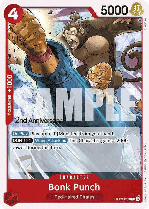 Image for Bonk Punch (OP09-010) (Emperors in the New World: 2nd Anniversary Tournament Cards) (OP09 ANN) - One Piece Card Game