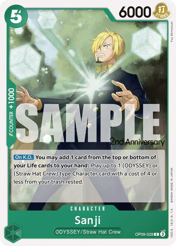 Image for Sanji (028) (OP09-028) (Emperors in the New World: 2nd Anniversary Tournament Cards) (OP09 ANN) - One Piece Card Game