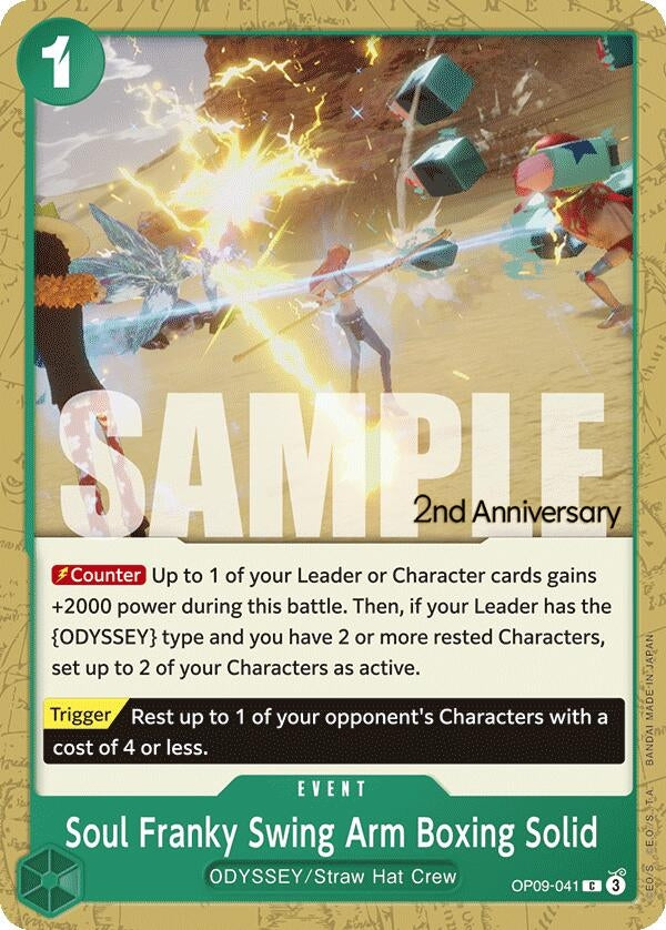 Image for Soul Franky Swing Arm Boxing Solid (OP09-041) (Emperors in the New World: 2nd Anniversary Tournament Cards) (OP09 ANN) - One Piece Card Game