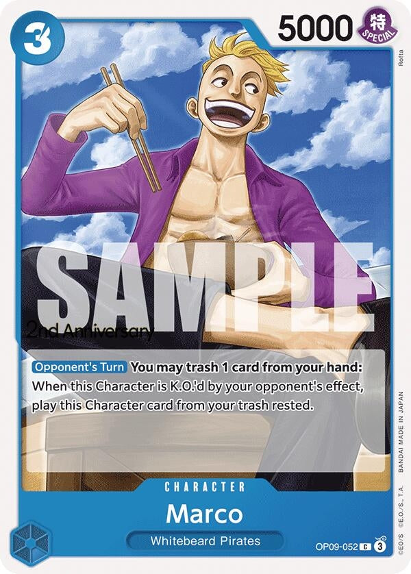 Image for Marco (OP09-052) (Emperors in the New World: 2nd Anniversary Tournament Cards) (OP09 ANN) - One Piece Card Game
