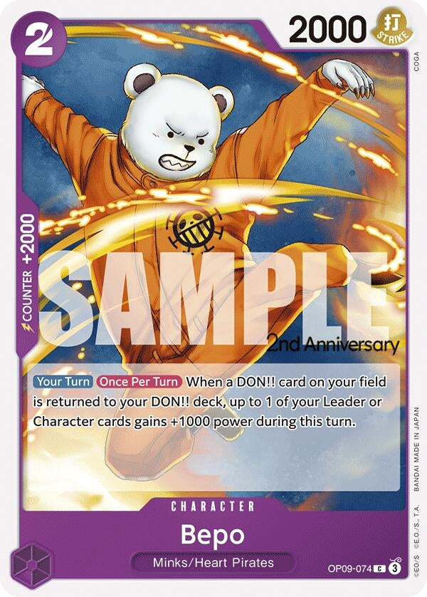 Image for Bepo (OP09-074) (Emperors in the New World: 2nd Anniversary Tournament Cards) (OP09 ANN) - One Piece Card Game