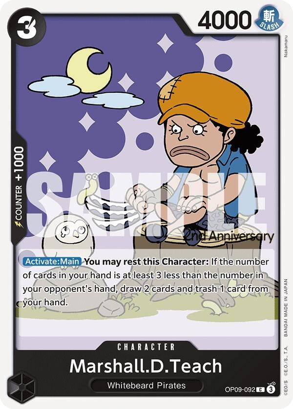 Image for Marshall.D.Teach (092) (OP09-092) (Emperors in the New World: 2nd Anniversary Tournament Cards) (OP09 ANN) - One Piece Card Game
