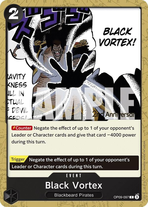Image for Black Vortex (OP09-097) (Emperors in the New World: 2nd Anniversary Tournament Cards) (OP09 ANN) - One Piece Card Game