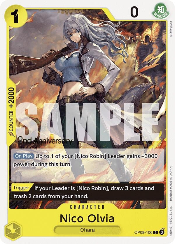 Image for Nico Olvia (OP09-106) (Emperors in the New World: 2nd Anniversary Tournament Cards) (OP09 ANN) - One Piece Card Game