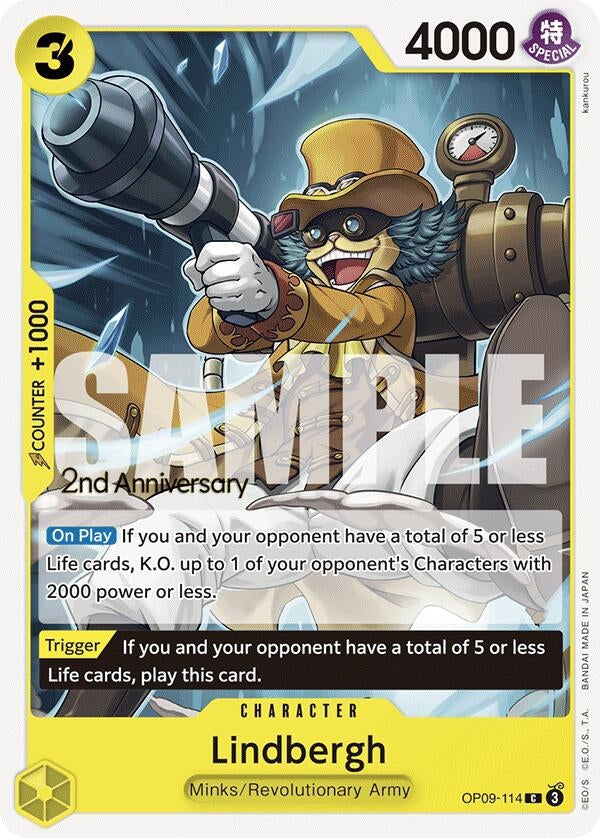 Image for Lindbergh (OP09-114) (Emperors in the New World: 2nd Anniversary Tournament Cards) (OP09 ANN) - One Piece Card Game