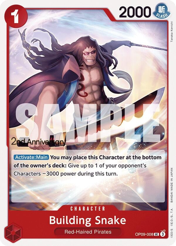 Image for Building Snake (OP09-008) (Emperors in the New World: 2nd Anniversary Tournament Cards) (OP09 ANN) - One Piece Card Game