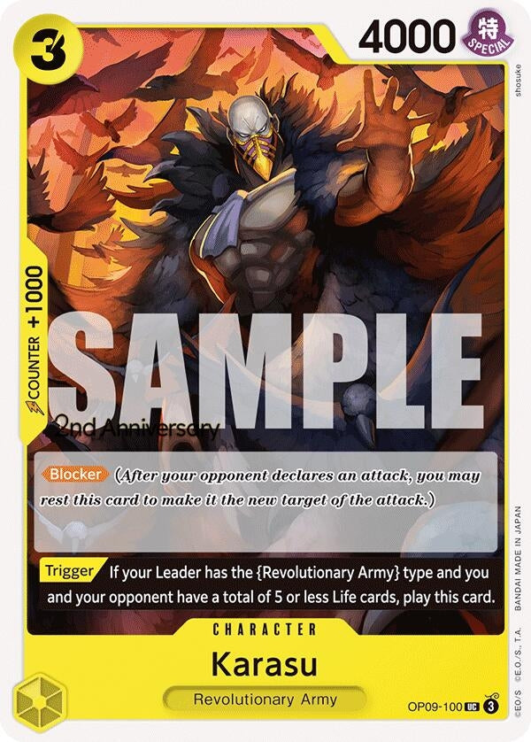 Image for Karasu (OP09-100) (Emperors in the New World: 2nd Anniversary Tournament Cards) (OP09 ANN) - One Piece Card Game