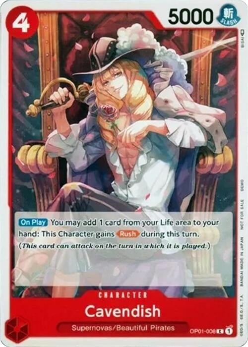 Image for Cavendish (OP01-008) (One Piece Demo Deck Cards) (OP-DD) - One Piece Card Game