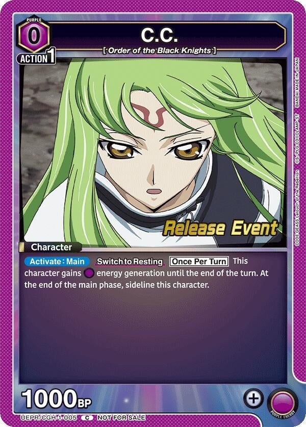 Image for C.C. (005) (UEPR/CGH-1-005) (UE04BT: CODE GEASS: Lelouch of the Rebellion Release Event Cards) (UE04BT_RE) - Union Arena