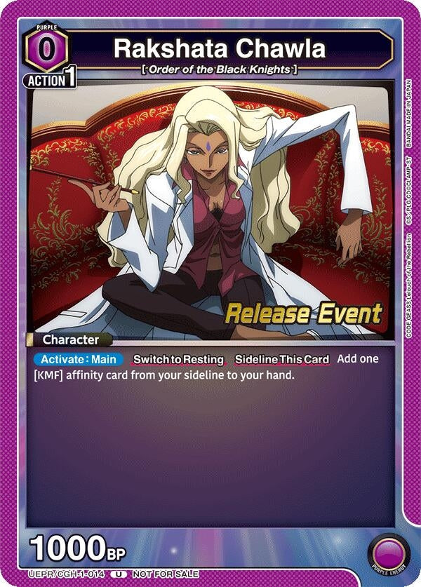 Image for Rakshata Chawla (014) (UEPR/CGH-1-014) (UE04BT: CODE GEASS: Lelouch of the Rebellion Release Event Cards) (UE04BT_RE) - Union Arena