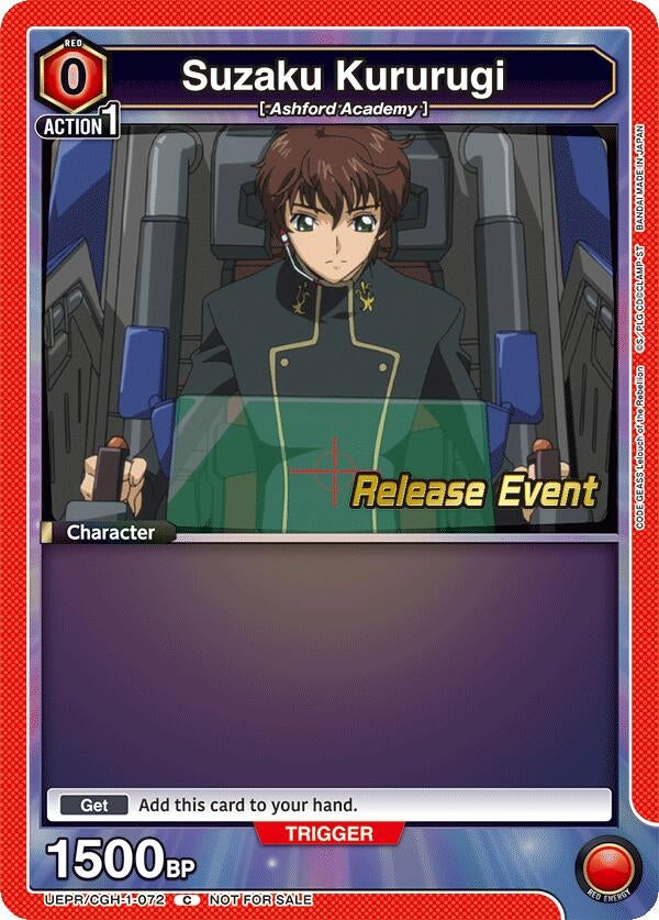 Image for Suzaku Kururugi (072) (UEPR/CGH-1-072) (UE04BT: CODE GEASS: Lelouch of the Rebellion Release Event Cards) (UE04BT_RE) - Union Arena