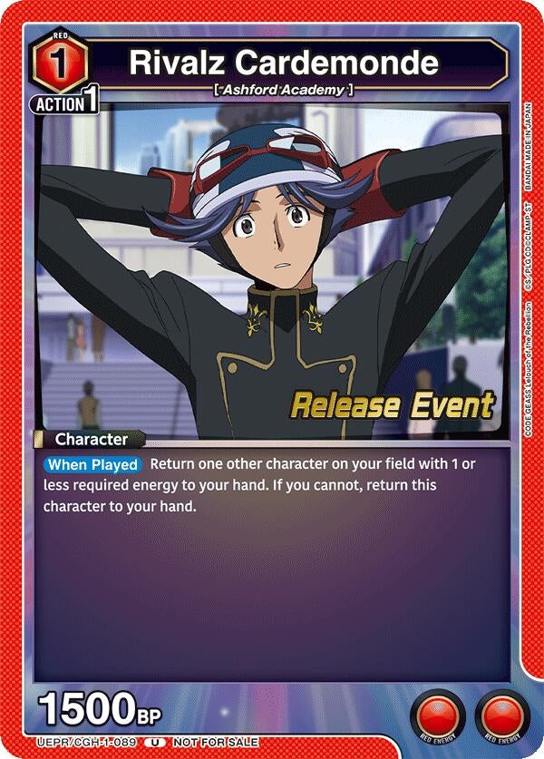 Image for Rivalz Cardemonde (UEPR/CGH-1-089) (UE04BT: CODE GEASS: Lelouch of the Rebellion Release Event Cards) (UE04BT_RE) - Union Arena