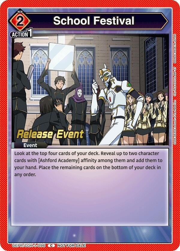 Image for School Festival (UEPR/CGH-1-096) (UE04BT: CODE GEASS: Lelouch of the Rebellion Release Event Cards) (UE04BT_RE) - Union Arena