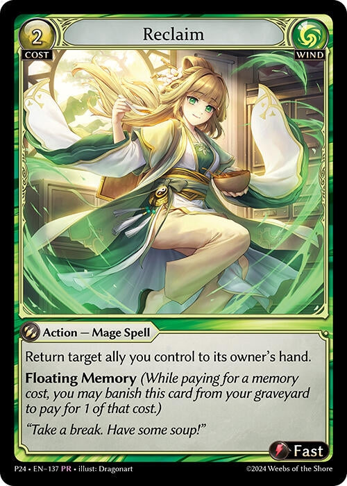Image for Reclaim (137) (Promotional Cards) (P) - Grand Archive TCG
