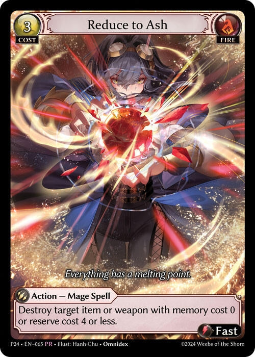 Image for Reduce to Ash (063) (Promotional Cards) (P) - Grand Archive TCG