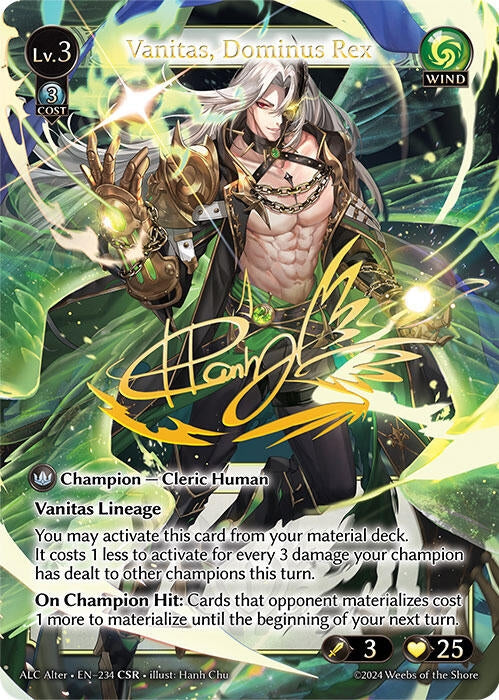 Image for Vanitas, Dominus Rex (CSR) (234) (Alchemical Revolution Alter Edition) (ALC Alter) - Grand Archive TCG