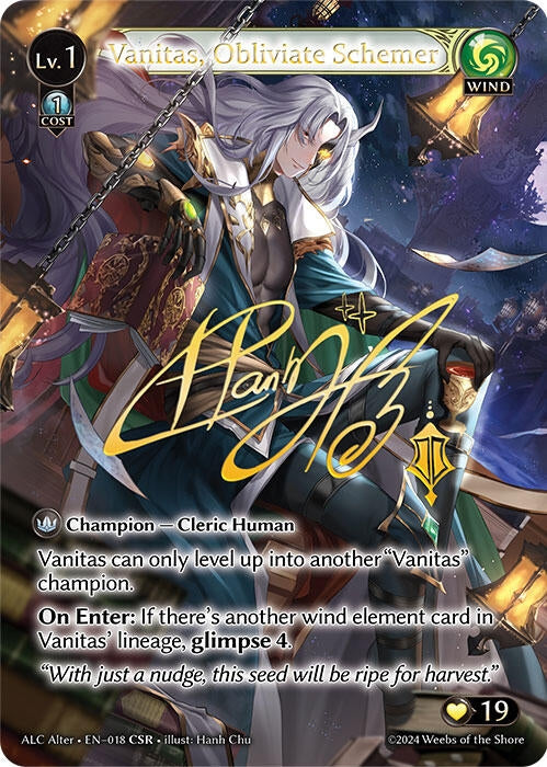 Image for Vanitas, Obliviate Schemer (CSR) (018) (Alchemical Revolution Alter Edition) (ALC Alter) - Grand Archive TCG