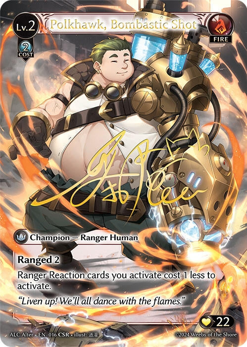 Image for Polkhawk, Bombastic Shot (CSR) (016) (Alchemical Revolution Alter Edition) (ALC Alter) - Grand Archive TCG