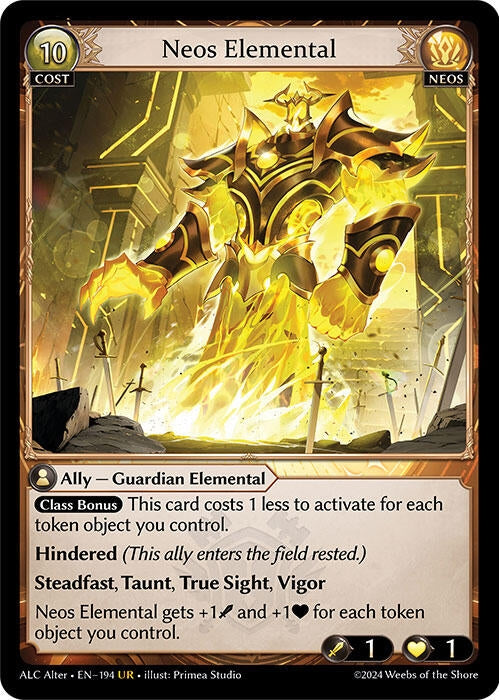 Image for Neos Elemental (194) (Alchemical Revolution Alter Edition) (ALC Alter) - Grand Archive TCG