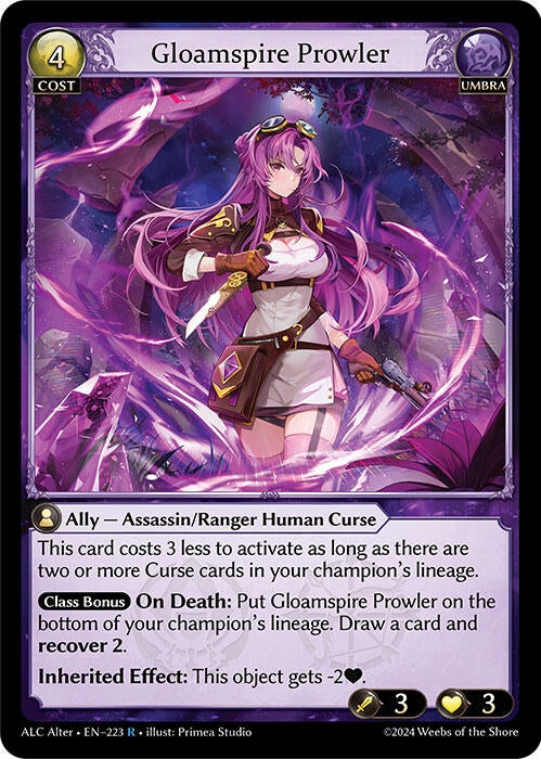 Image for Gloamspire Prowler (223) (Alchemical Revolution Alter Edition) (ALC Alter) - Grand Archive TCG