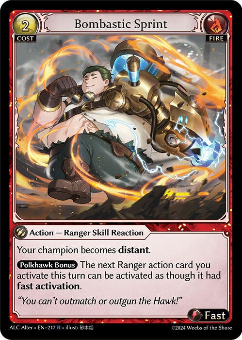 Image for Bombastic Sprint (217) (Alchemical Revolution Alter Edition) (ALC Alter) - Grand Archive TCG