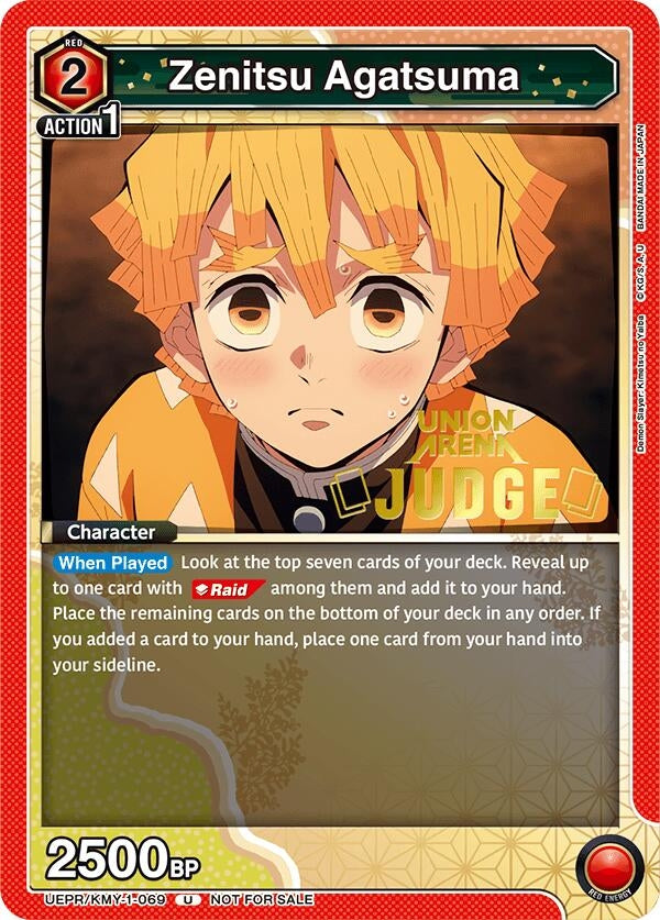 Image for Zenitsu Agatsuma (Judge Pack) (UEPR/KMY-1-069) (Union Arena Promotion Cards) (UEPR) - Union Arena