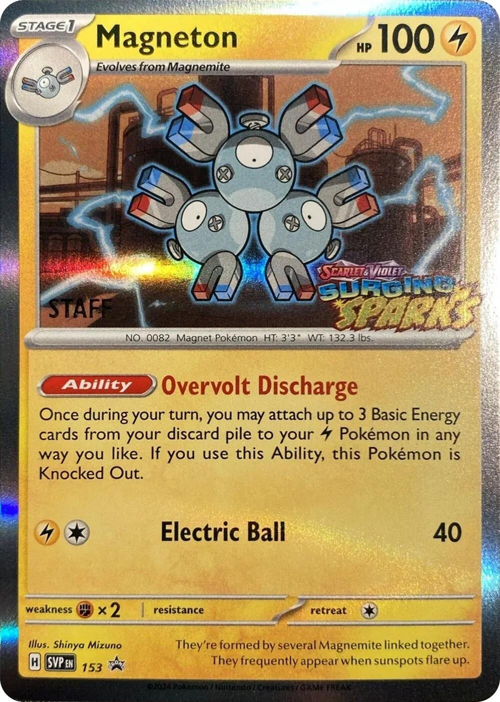 Image for Magneton - 153 (Staff) (153) (SV: Scarlet & Violet Promo Cards) (SVP) - Pokemon