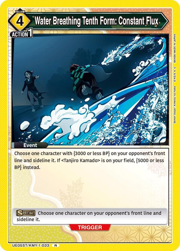 Image for Water Breathing Tenth Form: Constant Flux (UE05ST/KMY-1-033) (UE05ST: Demon Slayer: Kimetsu no Yaiba Starter Deck) (UE05ST) - Union Arena