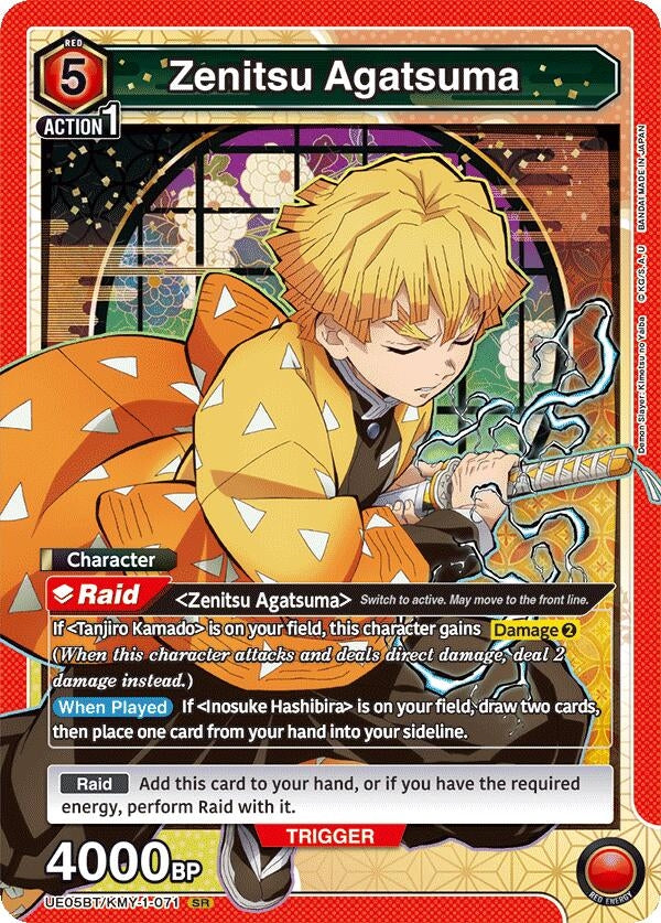 Image for Zenitsu Agatsuma (071) (UE05BT/KMY-1-071) (UE05BT: Demon Slayer: Kimetsu no Yaiba) (UE05BT) - Union Arena