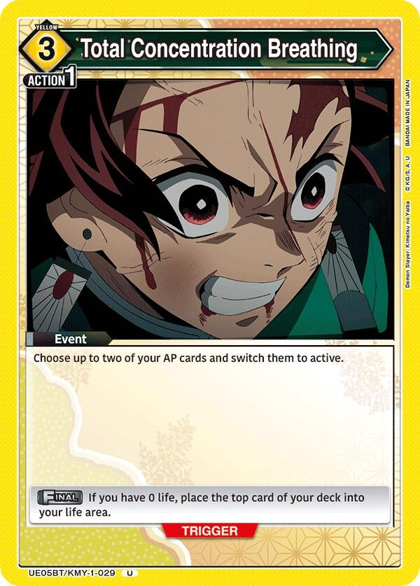 Image for Total Concentration Breathing (029) (UE05BT/KMY-1-029) (UE05BT: Demon Slayer: Kimetsu no Yaiba) (UE05BT) - Union Arena