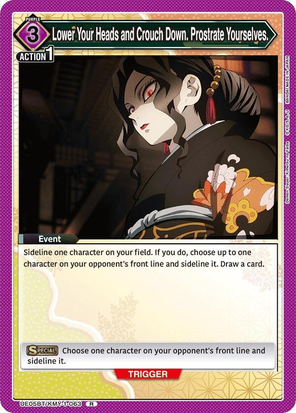 Image for Lower Your Heads and Crouch Down. Prostrate Yourselves. (UE05BT/KMY-1-063) (UE05BT: Demon Slayer: Kimetsu no Yaiba) (UE05BT) - Union Arena