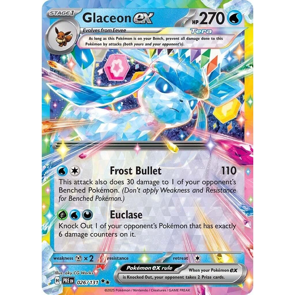 Glaceon ex (026/131) (SV: Prismatic Evolutions) - PokeBox USA