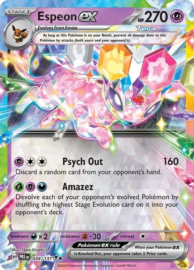 Espeon ex (034/131) (SV: Prismatic Evolutions) - PokeBox USA