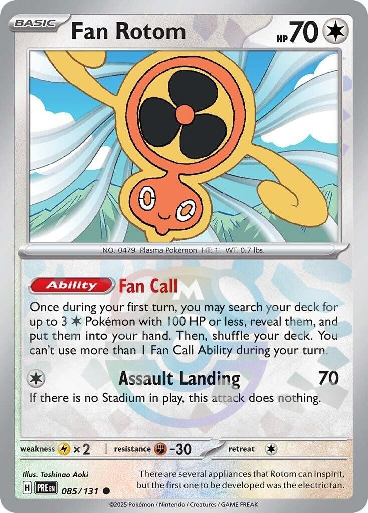 Fan Rotom (Master Ball Pattern) (085/131) (SV: Prismatic Evolutions) - PokeBox USA