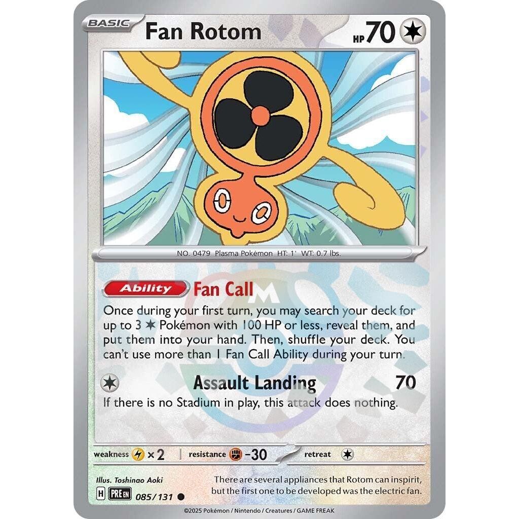 Fan Rotom (Master Ball Pattern) (085/131) (SV: Prismatic Evolutions) - PokeBox USA