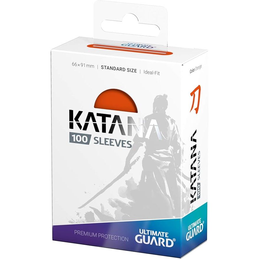 Ultimate Guard Katana Standard Size Sleeves Orange (100) - PokeBox USA
