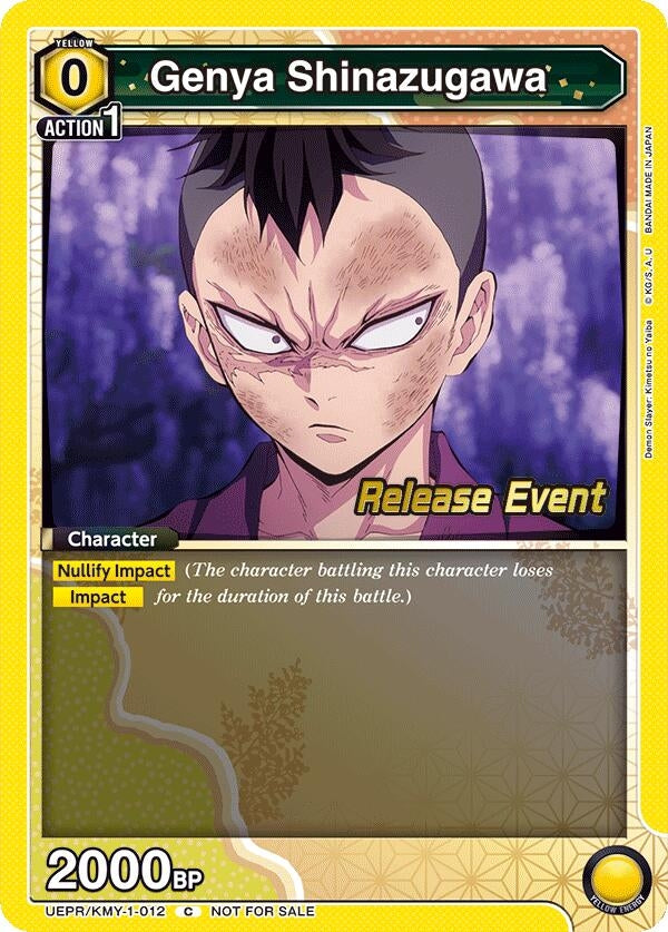 Image for Genya Shinazugawa (012) (UEPR/KMY-1-012) (UE05BT: Demon Slayer: Kimetsu no Yaiba Release Event Cards) (UE05BT_RE) - Union Arena