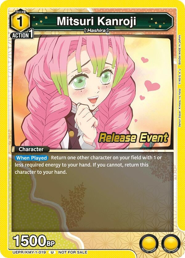Image for Mitsuri Kanroji (019) (UEPR/KMY-1-019) (UE05BT: Demon Slayer: Kimetsu no Yaiba Release Event Cards) (UE05BT_RE) - Union Arena