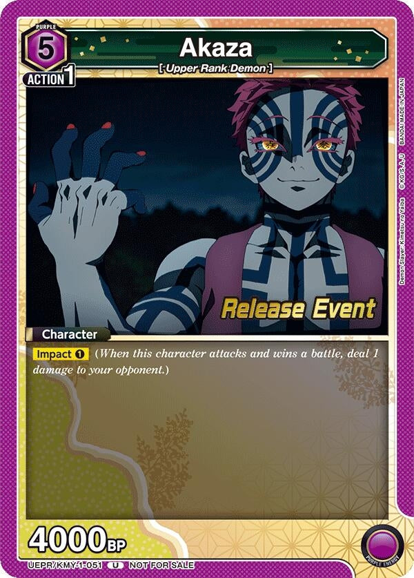 Image for Akaza (051) (UEPR/KMY-1-051) (UE05BT: Demon Slayer: Kimetsu no Yaiba Release Event Cards) (UE05BT_RE) - Union Arena